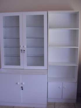 3 piece white cupboards