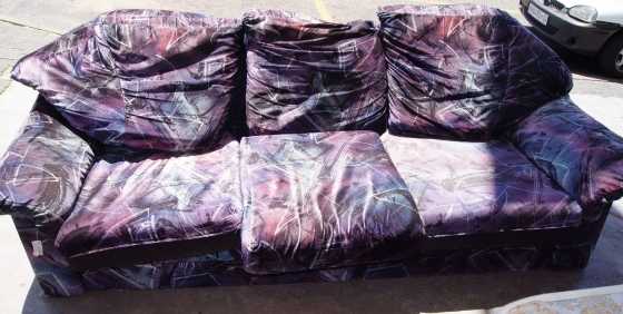 3 Seater Purple Couch S017844A