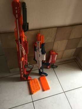 3 special Nerf guns up for sale, excellent condition