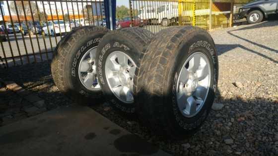 3 x 15quot Hilux Bridgestone Dueler AT Tyres and Rims for Sale.