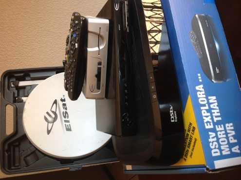 3 X DSTV decoders, mobile dish and roof dish