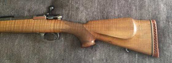 308 win Musgrave amber tiger eye wood rifle