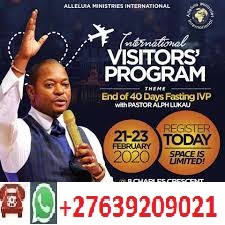 Alleluia Ministries International IVP-Pastor Alph Lukau contact+27639209021