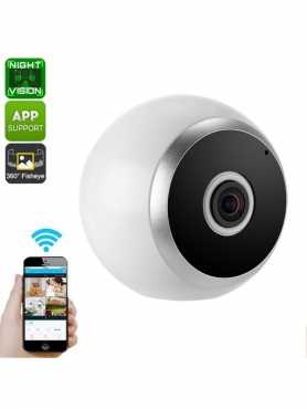 360-Degree IP Camera - Motion Detection, Wireless, Night Vision, App Support, SD Card Recording, HD