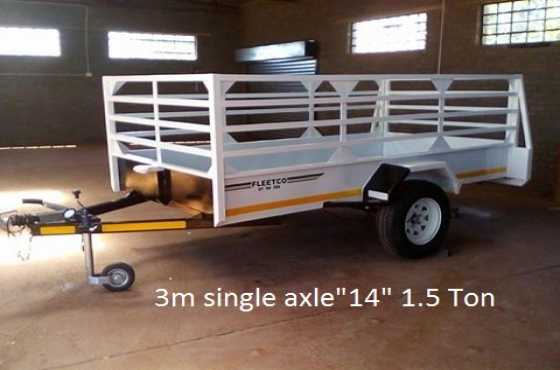 3m single axle quot14quot tyres 1.5 ton utility trailer for sale.