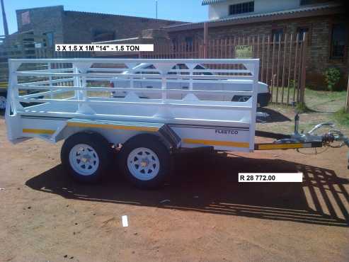 3m1.51m double wheel 1.5 ton Brand new trailers 4 sale. Directly from Manufacuturer
