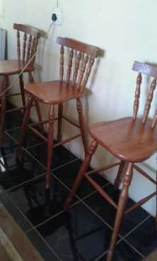 3x oak chairs