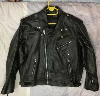 3XL Bikers Leather Jacket with removable inner