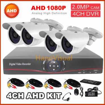 4 Channel AHD system with 4 x 3MP digital camera039s and internet remote-viewing 4 Channel AHD system