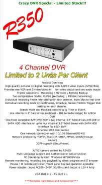 4 Channel DVR For Sale