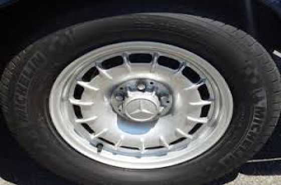 4 original mercedes classic mag wheels plus free tyres