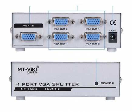 4 Port VGA Splitter Amplifier