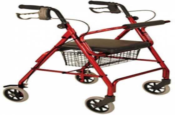 4 Wheel Walker with padded seat delivered.