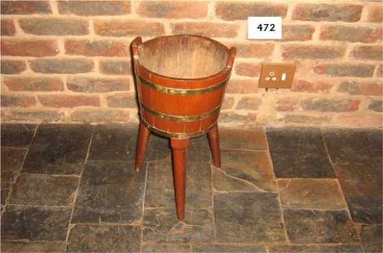 472 Vintage Wooden Barrel with Stand