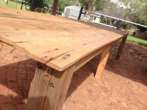 4m and 2m Rustic Wooden Table