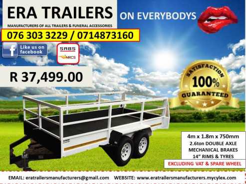 4M MULTIPURPOSE TRAILER FOR SALE SABS APPROVED