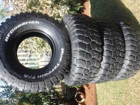 4xBF Goodrich Mud tyres 3157516,1xBrand new,3x50 percent tread