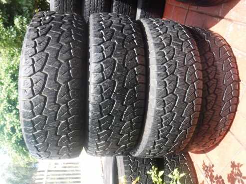 4xHankook Dynapro ATM tyres 2656517,80 percent tread