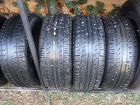 4xPirelli P6 tyres 2156516,2xAs new,2x85 percent tread