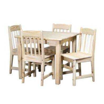 5 Piece Raw Pine Diningroom Table Set (900 by 900)