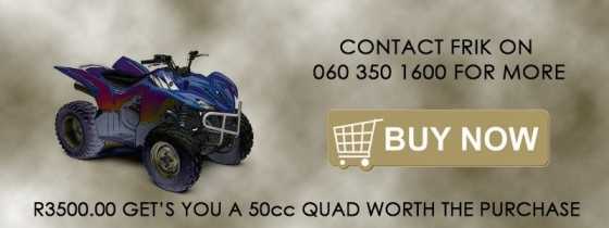 50 cc Blue Quad Bike