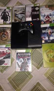 500 gig xbox stingray.av cabel hd cabel 9 games remote power supply en cabel