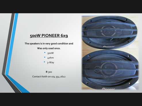 500W Pioneer 6x9 speakers