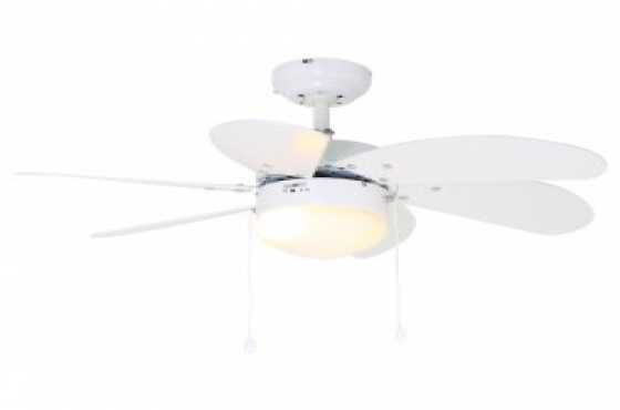 6 blade F7W ceiling fan white