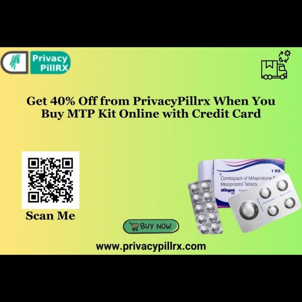 Get 40% Off from PrivacyPillrx When You Buy MTP Kit Online with Credit Card