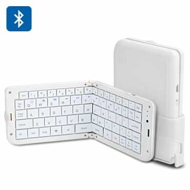 68 Key Folding Keyboard  Bluetooth 3.0, 310mAh Battery, Function Keys, Ergonomic Design, Long Batte