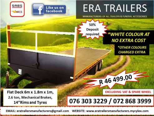 6M Flat deck trailer for sale  R46,499.00