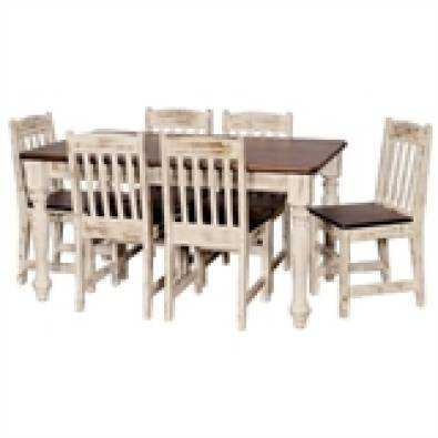 7 piece diningroom set in van ouds  (off white)