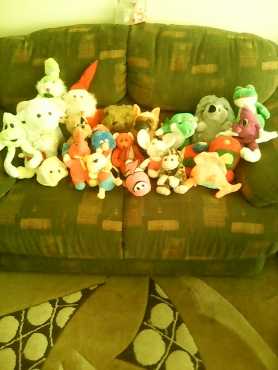 71 teddy bears different sizes and characters for sale.