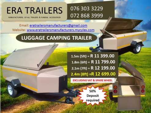 7FT  Luggage trailers for sale.  starting price  R12,199.00  Sabs  approved