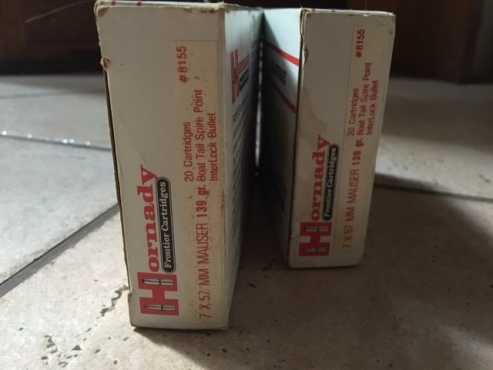 7x57 factory cartridges and cases