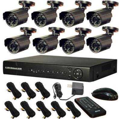 8 Camera CCTV Security Recording System With Inter