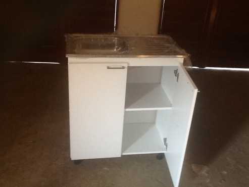 900mm wooden white sink unit