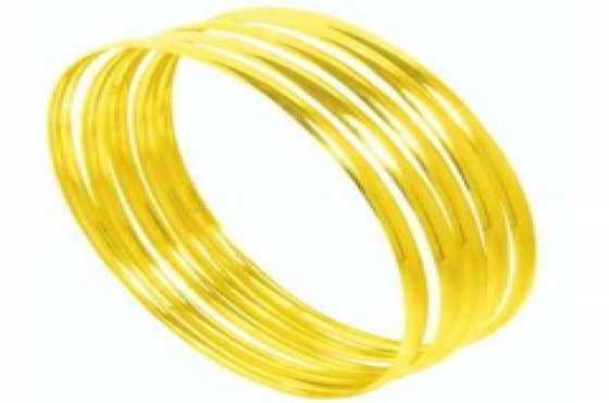 9CT SOLID GOLD 4MM quotCquot SHAPED BANGLES