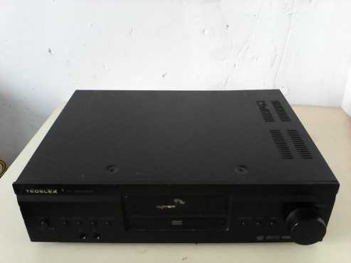 A black tedelex CD amplifier.