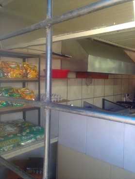 A Fully Equipped Fast Food Tuck Shop is available for rent at R1200.00 per month.