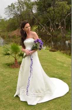 A Line wedding gown, used once