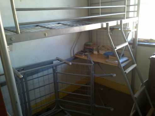 A steel bunk bed for sale