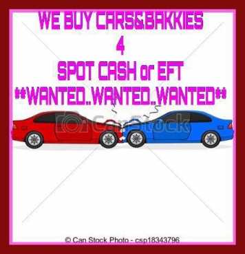 Absolutely all vehicles looking to be bought immediately for cash you cannot say NO too.