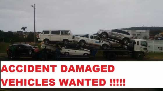 Accident damaged cars and bakkies wanted