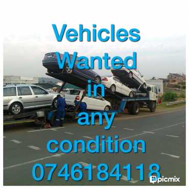 Accident damaged cars and bakkies wanted