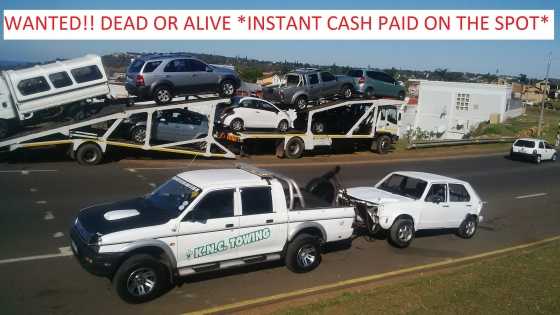 Accident damaged cars and bakkies wanted