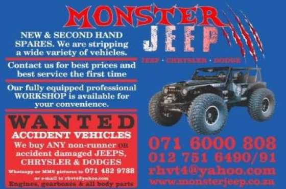 ACCIDENT DAMAGED JEEPS - WANTED