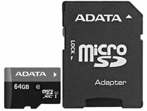 ADATA 64GB Micro SD With SD Adapter Card