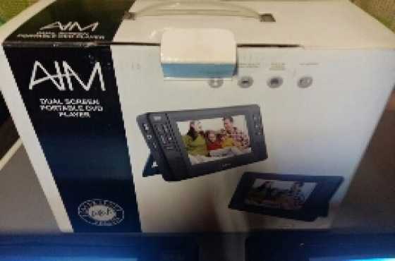 Aim Dual screen portable Dvd player For sale