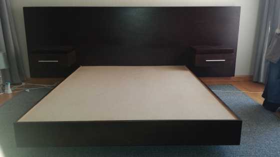 Alberg Headboard, Drawers and Floating Base Set - Double